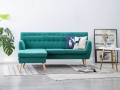Zielona-sofa-w-kształcie-litery-L
