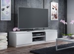 Biała szafka telewizyjna z półkami 120 cm 