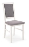 Krzesło drewniane tapicerka szara  + biały