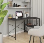 Metalowe biurko z półkami loft