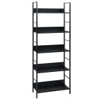 Czarny regał biurowy w stylu loft