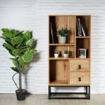 Loftowa biblioteczka z szufladami 120x60cm