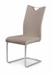 Nowoczesne krzesło na płozach cappuccino do salonu