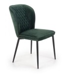 Eleganckie krzesło loft butelkowa zieleń jadalnia