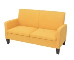Dwusobowa żółta sofa do biura salonu