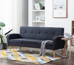 Wygodna sofa do poczekalni salonu szara