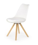 Skandynawskie krzesło z poduszką białe