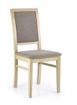 Drewniane krzesło do jadalni dąb sonoma tapicerka