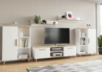 Skandynawski komplet mebli do salonu biały/artisan