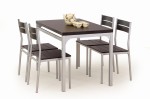 Stół z krzesłami do kuchni, wenge 110x70 cm
