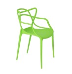 Designerskie zielone krzesło z polipropylenu