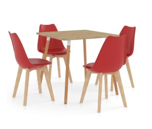 Kwadratowy stół z krzesłami, 80x80 cm