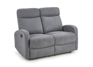 Szara rozkładana sofa z podnóżkiem loft