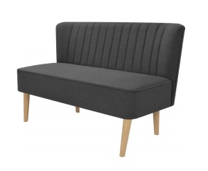 Dwuosobowa sofa z przeszyciami scandi ciemny szary