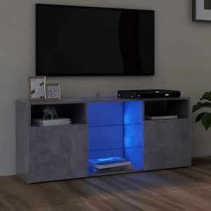 Szafka RTV z oświetleniem LED szary beton 120 cm