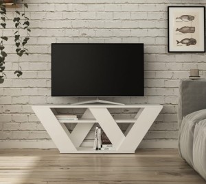 Nowoczesna biała szafka pod telewizor 