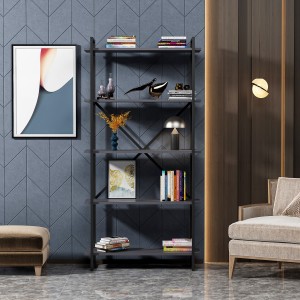 Regał loft na książki dokumenty antracyt