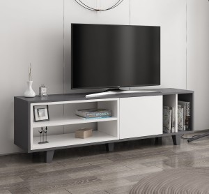 Antracytowo-biały stolik RTV 160 cm