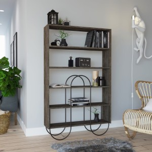 Kawowy regał na książki loft 