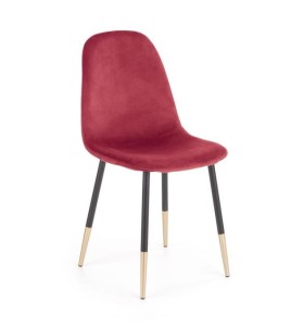 Bordowe krzesło do jadalni velvet glamour