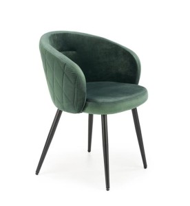 Zielone krzesło z okrągłym oparciem loft