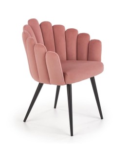 Różowy fotel muszla krzesło retro