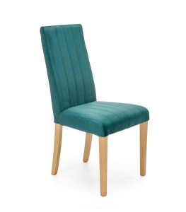 Drewniane krzesło z oparciem do jadalni zieleń