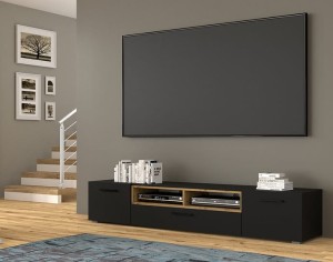 Długa szafka pod telewizor w stylu loft 198cm