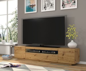 Stojąca szafka RTV z półkami artisan 200cm