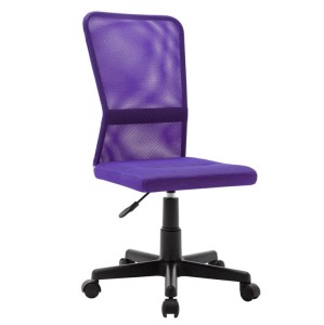 Fioletowy fotel na kółkach do biurka 