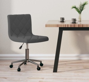 Ciemnoszare krzesło biurowe na kółkach