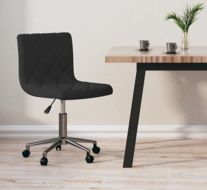 Czarne obrotowe krzesło biurowe chrom