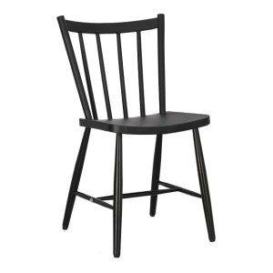 Czarne krzesło z tworzywa patyczak