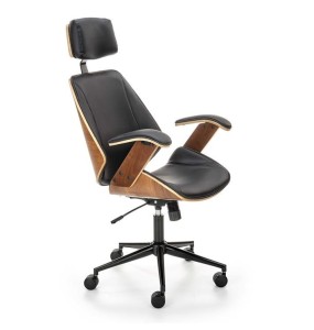 Designerski fotel gabinetowy sklejka orzech