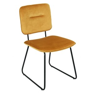 Musztardowe krzesło na płozach