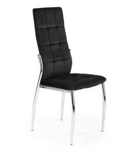 Czarne krzesło pikowane glam