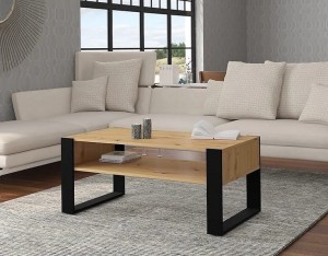 Stolik kawowy loft ława artisan z czarnym