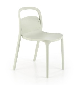 Miętowe krzesło z oparciem polipropylen