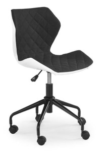 Fotel obrotowy krzesło na kółkach czarne/białe