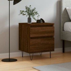 Stolik nocny w stylu loft brąz