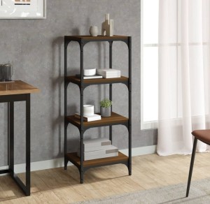 Wąski regał na książki w stylu loft