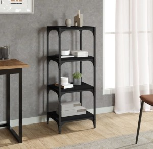 Czarny stojak na kwiaty książki loft