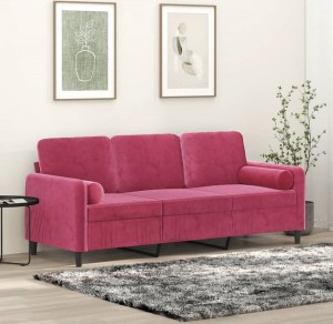 Kompaktowa sofa do biura czerwień