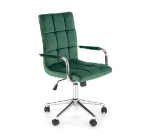 Zielony fotel biurowy z podłokietnikami