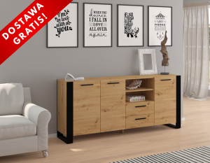 Duża loftowa komoda do salonu 197 cm artisan