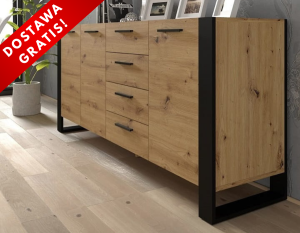 Duża loftowa komoda z szufladami 197cm artisan