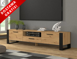 Długi stolik RTV na nóżkach artisan 200 cm