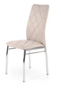 Krzesło tapicerowane metalowe do jadalni beż