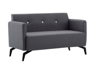 Nowoczesna szara sofa w stylu skandynawskim do salonu
