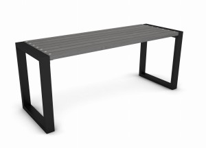 Szary stół ogrodowy na taras 180 cm deski 